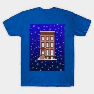 Winter Snowflake Brooklyn Brownstone T-Shirt